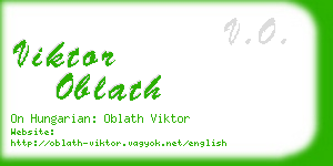 viktor oblath business card
